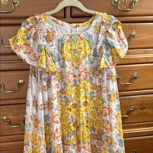 NWT Free People Dress with Yellow and Orange Floral Design